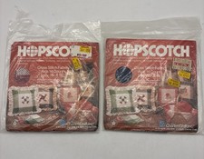 2- Charles Craft HOPSCOTCH RED  BLUE Aida Counted Cross Stitch Fabric 15"x15"