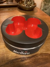 Posacenere Marlboro nero/rosso con 4 porta tabacco piccolo magazzino usato