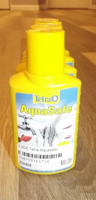 4 Tetra AquaSafe Aquarium Conditioner/Dechlorinator/Protect 3.38oz exp 7/23 h79
