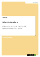 FüHren In Projekten Anonymous Taschenbuch 28 S. Deutsch 2021 Grin Verlag