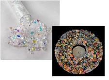 CBS Dichroic Frit 96 COE Rainbow One on CLEAR Glass Fusing Supplies 2 oz tube