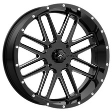 20x7 Black Milled Wheels MSA Off-Road M35 Bandit 4x137 0 (Set of 4) 112.1