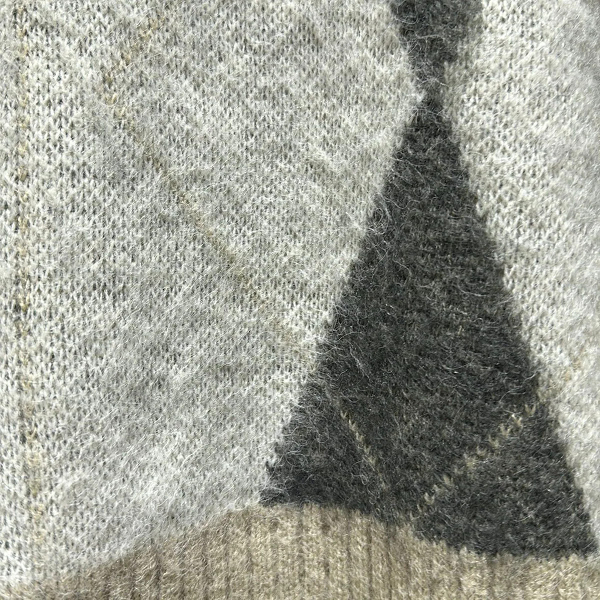 AMERI - Cream Gray Beige Dark Gray Women's Sweater - image 7