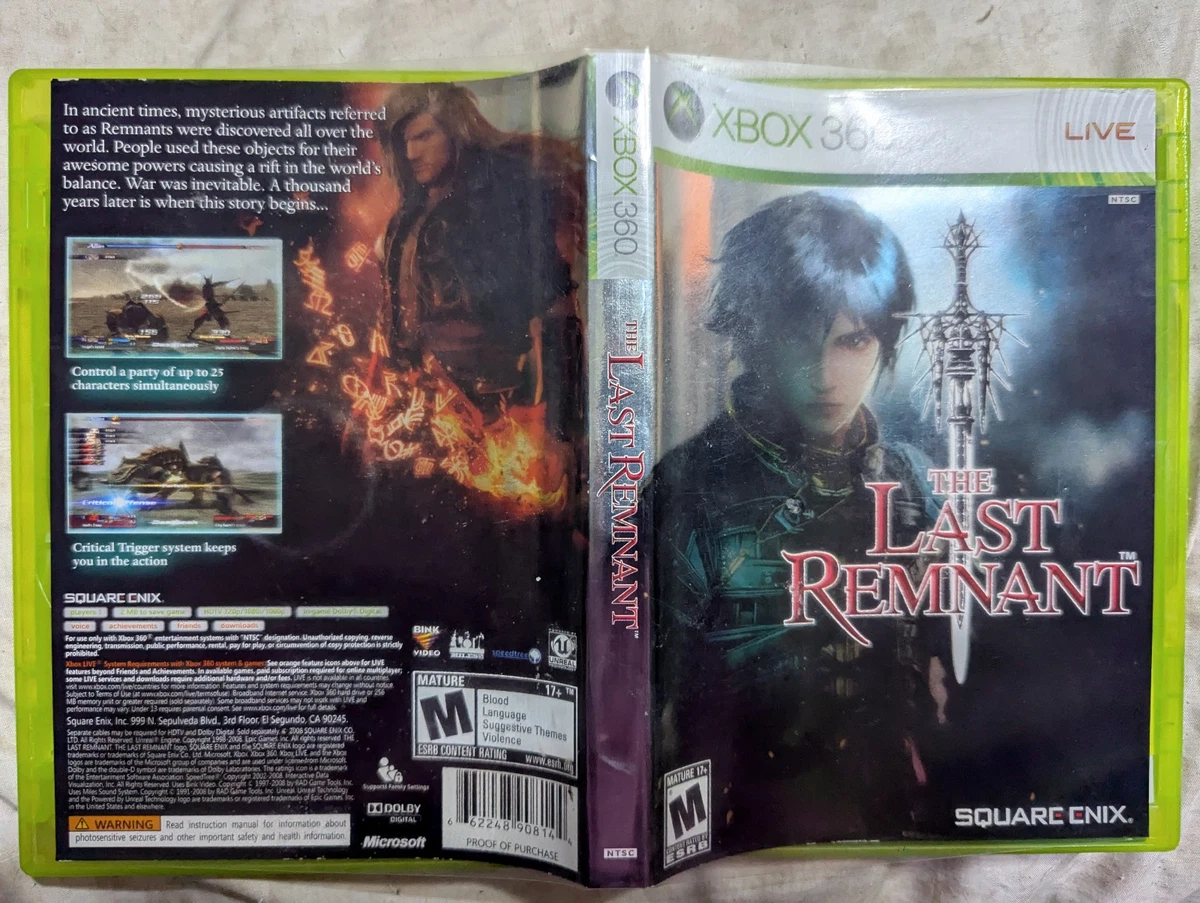 The Last Remnant - Microsoft Xbox 360 - Jeu Complet En Bon État - J-RPG