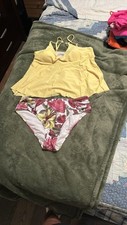 Floral Yellow Tankini Set