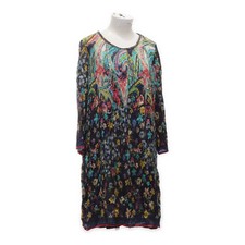 Open End, Kleid, Größe: 42, Blau/Mehrfarbig, Viskose, Blumen, Damen #FMx