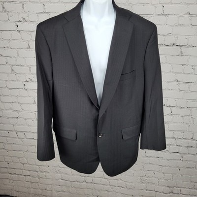 Tom James Black Executive Collection Notch Blazer Sport Coat USA Made Size 42