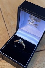 Gold Diamond Solitaire Ring  18ct Gold 0.24 Diamond Size M 1/2 Pre-owned