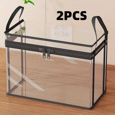 2 Pack Foldable Storage Boxes Large Plastic O...