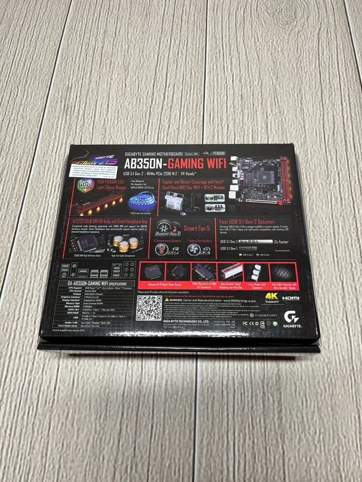 GIGABYTE AB350N-Gaming WIFI AMD B350 DDR4 Socket AM4 Mini-ITX Motherboard Foto 4 de 4