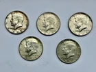 1969 Kennedy Half Dollars 40%Silver Lot of 5, Circulated, nice!!