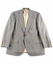 Wimbledon by Racquet Club Club Blazer Sport Coat USA Made Brass Button Mens 46R
