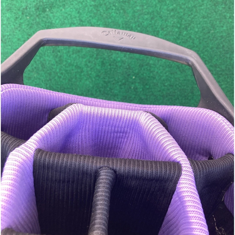 Bolsa de pie de golf Callaway púrpura blanca calle 14 transporte ligero Foto 4 de 4