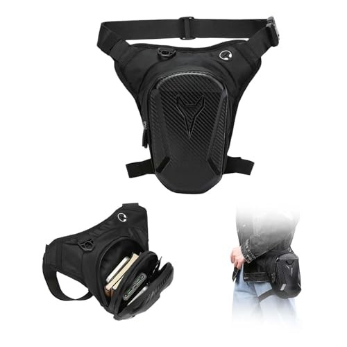 Sacoche de jambe moto avec poche extérieure et sangles ajustables de 3L