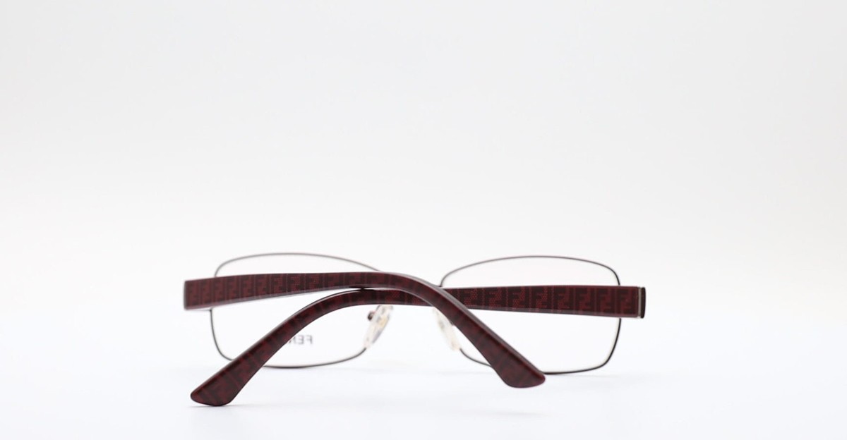 Fendi F911 618 Rectangle Red FF Logo Unisex Eyeglasses 52mm | eBay