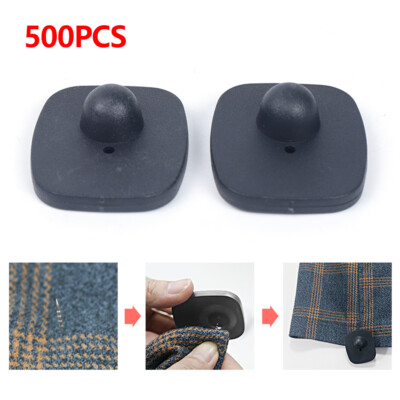 500pcs Anti Theft Hard Tag W/ Pins EAS Clothing Security Mini 8.2 MHZ Black NEW
