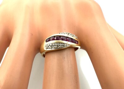Bague Or 18 Carats Avec Diamants 0.82 Carat - Taille 55, 9.41g - Occasion Parfait état