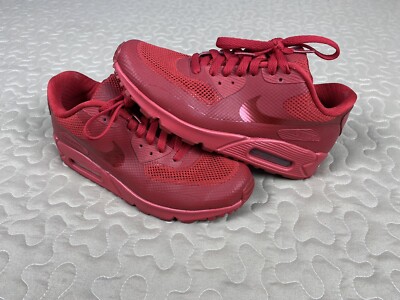 Nike Air Max 90 ID Hyerfuse Womens Sz All Red Running Shoes