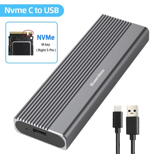 M.2 NVMe/NGFF SSD Enclosure External SSD Case Solid State Drive Box Gen2 10Gbps - Picture 5 of 15