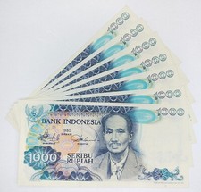 Indonesia Banknotes 1000 1.000 Rupiah 1980 x 7pcs - (UNC) - P.119