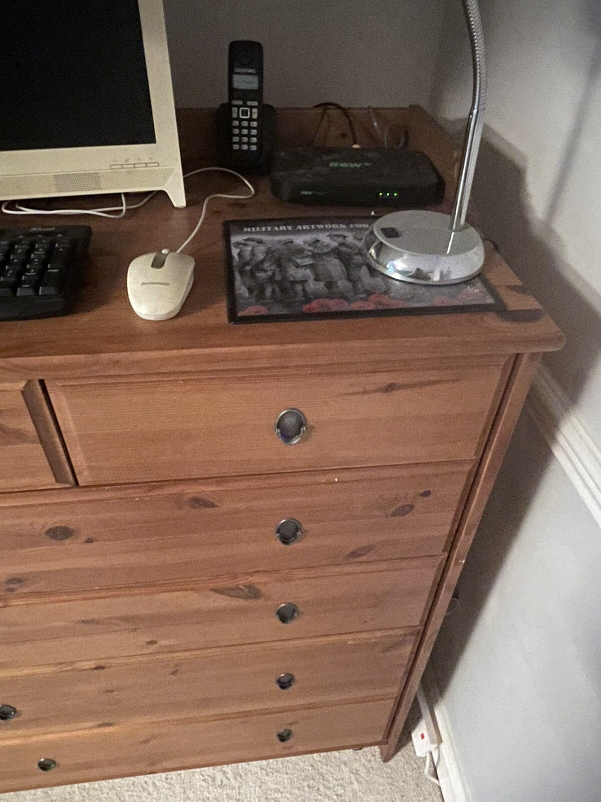 IKEA Solid Wood Leksvik 4+2 Drawers Chest of Drawers. 110 (h) 95 (w) 50