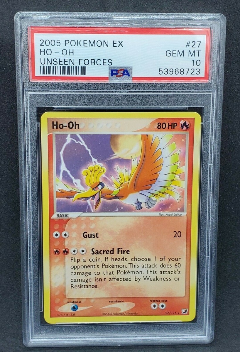 Pokemon PSA 10 GEM MINT Ho-oh 27/115 Non-Holo Rare EX Unseen Pokemon PSA 10 GEM MINT Ho-oh 27/115 Non-Holo Rare EX Unseen