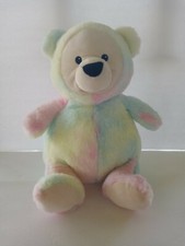 FAO Schwartz Plush pastel Rainbow Bear, light and sound pastel teddy bear