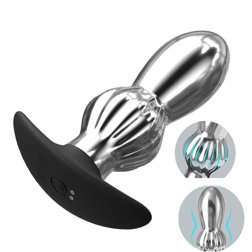 Wireless Anal Beads Vibrator Butt Plug Stainless Prostate Massage Adult  Women | eBay
