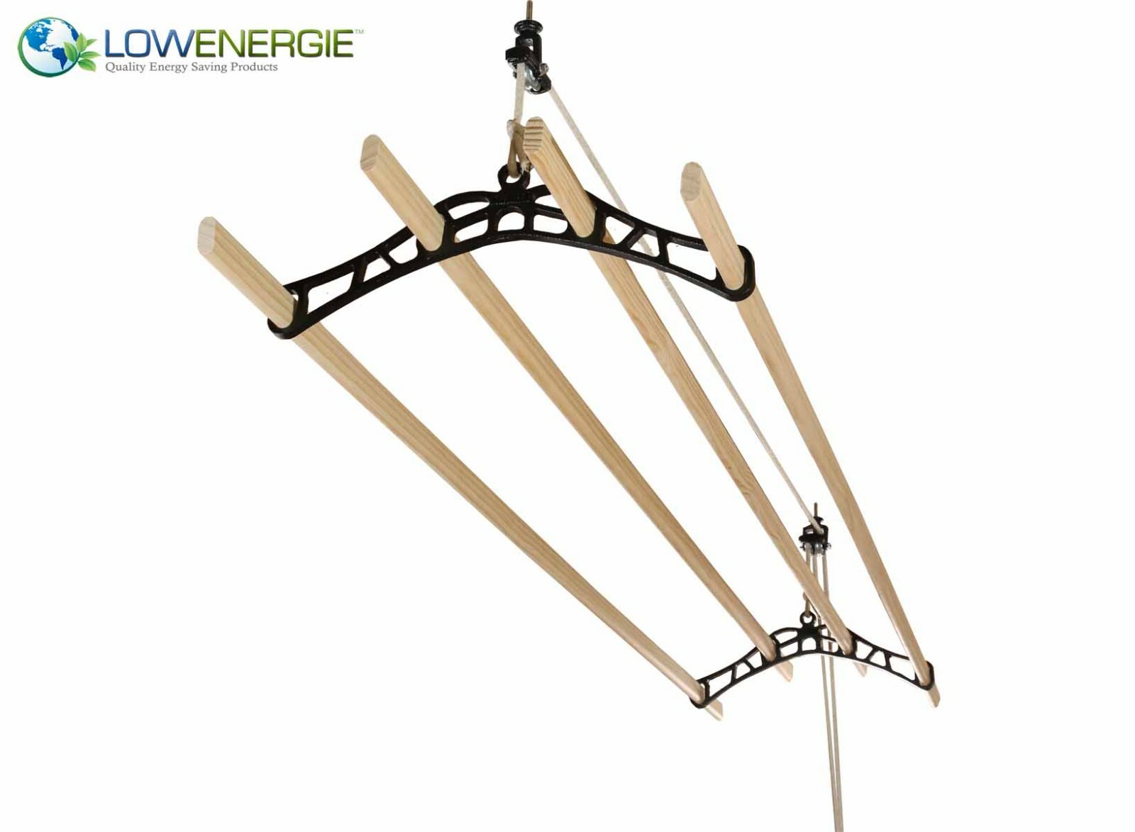 Ceiling Clothes Dryer Pulley Airer Maid Victorian Laundry Rack Maiden ...