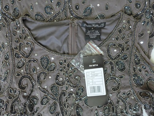 NWT PISARRO NIGHTS Long Sleeve Beaded Cocktail Mini Dress size 8 in ASH D2605 - Picture 15 of 15