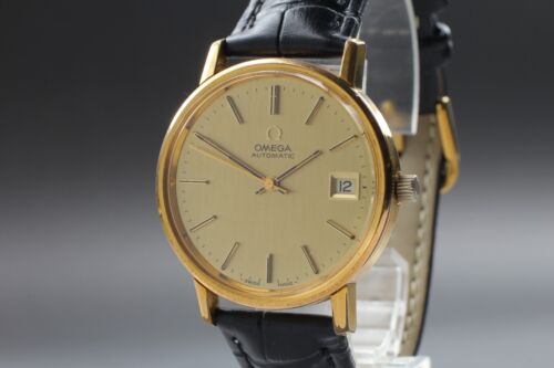 【Exc+4 AS-IS】Vintage OMEGA 166.0202 Date Cal.1010 Automatic Men Watch From JAPAN