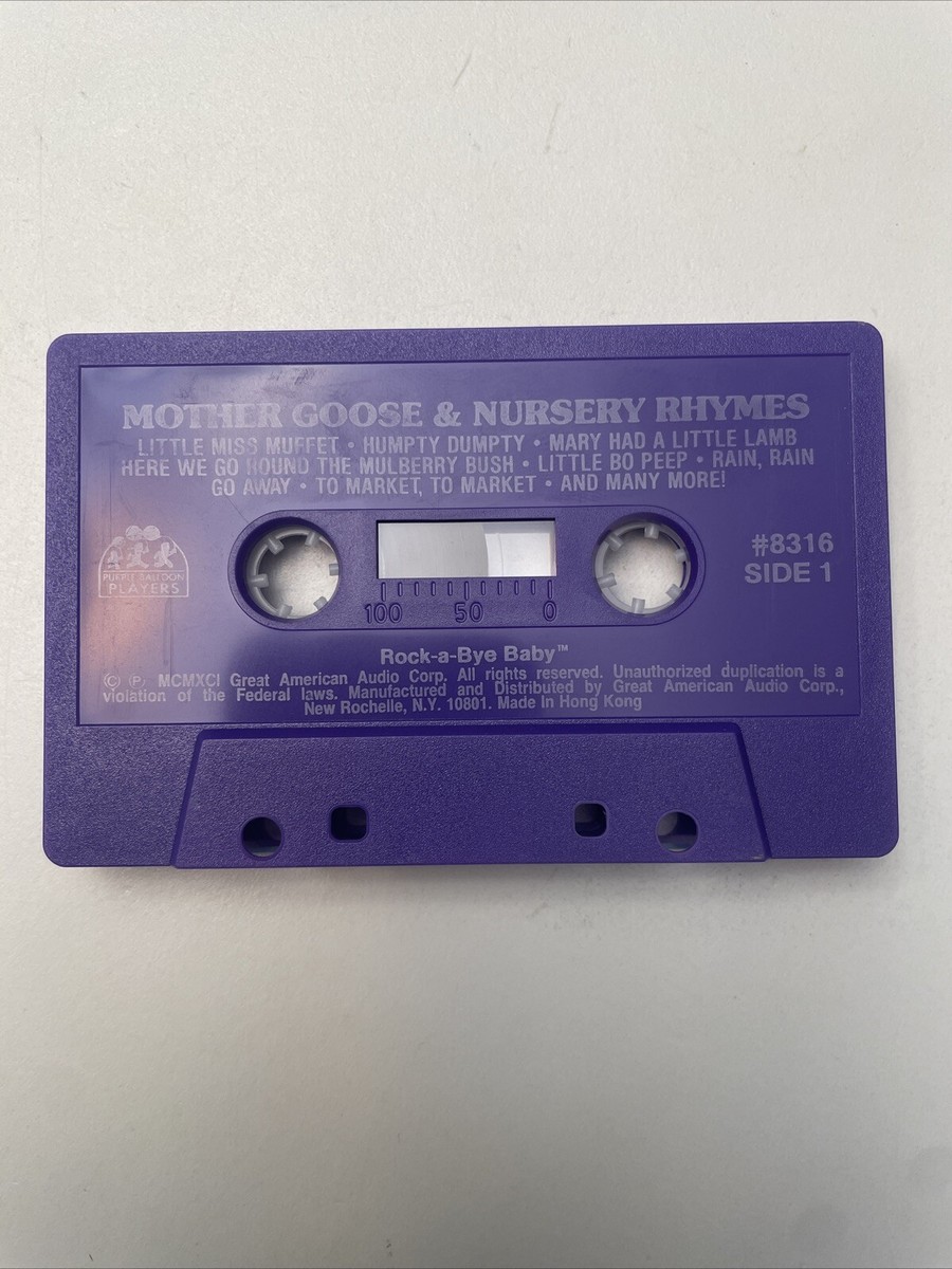 Mother Goose Nursery Rhymes Rock-a-bye Baby Purple Cassette