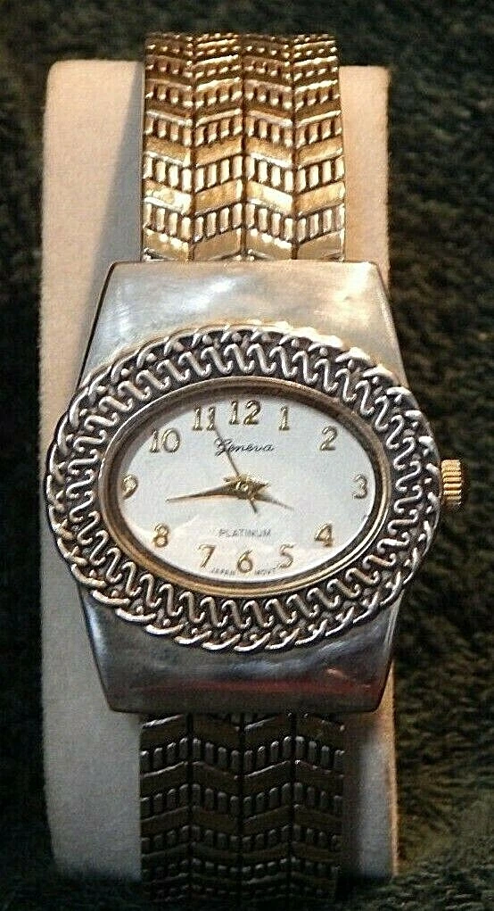 Geneva platinum watch japan movt price sales