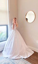 A-line Simple Elegant Ball Gown Wedding Dress