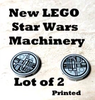New LEGO Star Wars Control Panel Lot of 2 Tubes MACHINERY Machinary 2x2 Printed