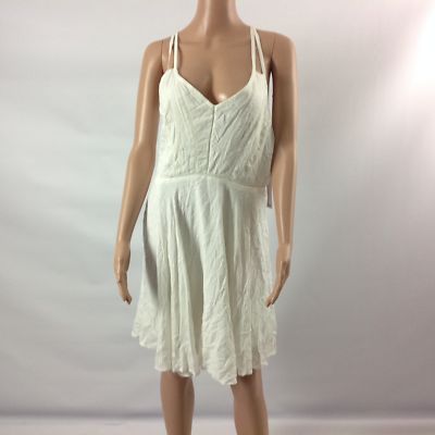 Dex F26 Womens Dress Fit & Flare V Neck Knee Length Spaghetti Strap White Size M | eBay Dex F26 Womens Dress Fit & Flare V Neck Knee Length Spaghetti Strap White Size M | eBay