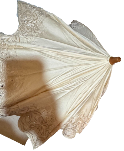 Antique circa 1800s Elegant Parasol Intricate Fabric Victorian Mint Condition - Picture 2 of 15