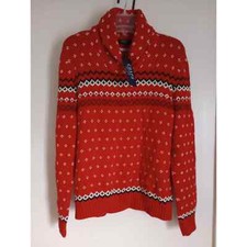 Chaps Fair Isle Red Sweater NWT L