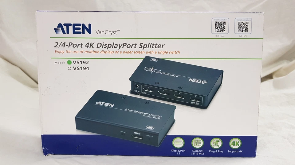 NEW Aten vs192 2-port 4K DisplayPort Splitter - Image 3 of 4