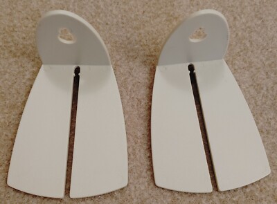 2 WALL-MOUNTING BRACKETS for LABTEC LCS-2514 Computer Speakers White Wall Mounts