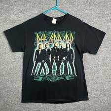Def Leppard Concert Tour 2012 T-shirt Adult L Gildan Black Double Sided