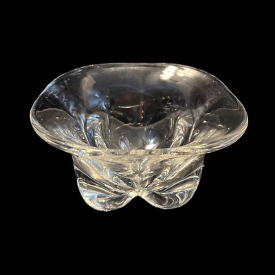 Vintage Orrefors Clear Glass Candy Dish