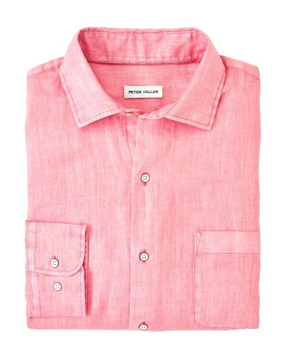 peter millar nanoluxe dress shirt Peter Millar Nanoluxe Easy Care Men Multi-Woven Long Sleeve Dress Shirt M