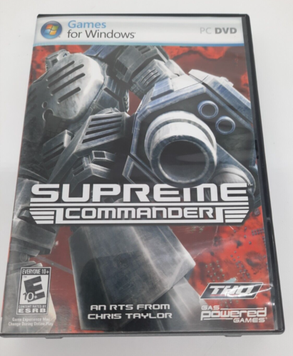 PC DVD Game, Supreme Commander, Windows, Rated E, with Manual & Map, 2007, (V1)