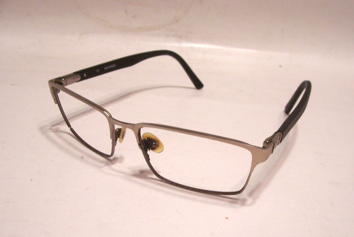 Harley Davidson Black Brown Metal Rectangular Eyeglasses Frame 54-16-145