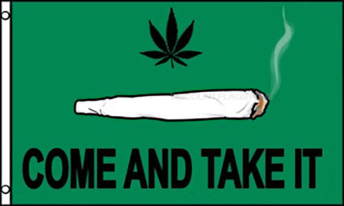 Come Take It (Spliff) 3x5 Flag Weed Blunt Smoke Shop Joint Freedom PRINTED NYLON - Picture 2 of 5
