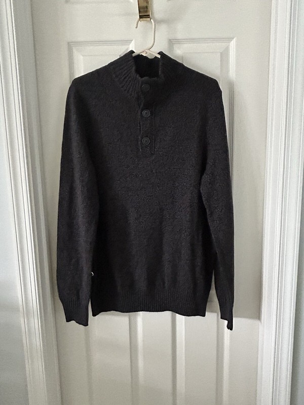 MEN'S URBAN PIPELINE -CHARCOAL MOCKNECK SWEATER - SIZE : LARGE -- NEW