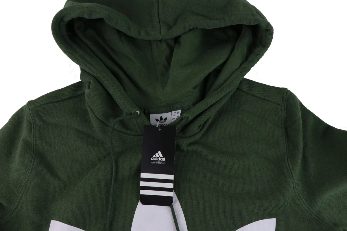 Adidas trefoil best sale hoodie olive