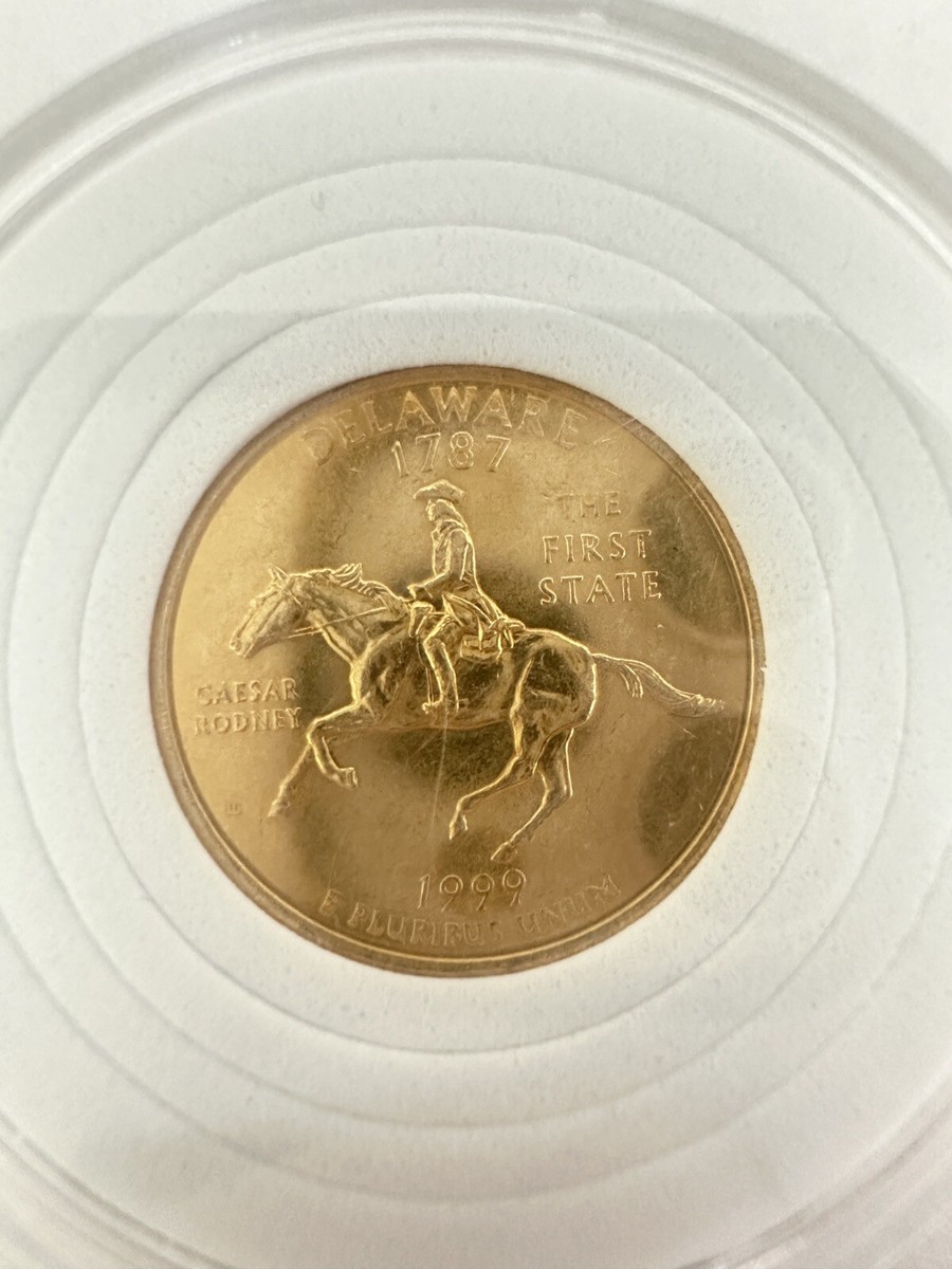 1999 Delaware 24 Karat Gold plated State Quarter | eBay