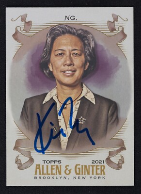 Kim Ng Signed 2021 Topps Allen & Ginter Silver Portrait Card #226
